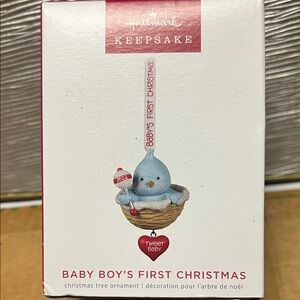 Hallmark Keepsake Blue Bird Ornament with Red Heart